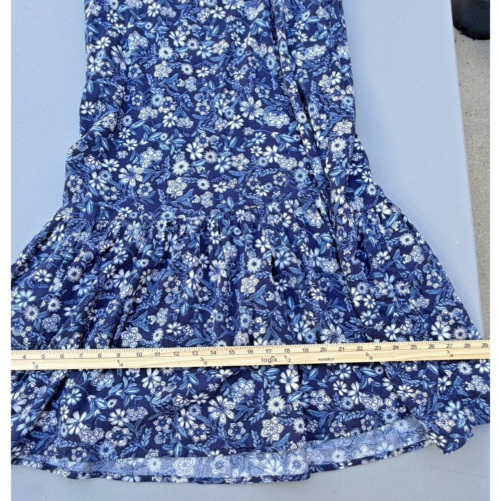 Old Navy Floral Maxi Dress Women's Medium BluePuff Sleeve Boho Cottagecore NWT - Picture 10 of 15
